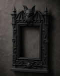 The Ledge Warden — Gargoyle Photo Frame, Gothic Cathedral Wall Frame