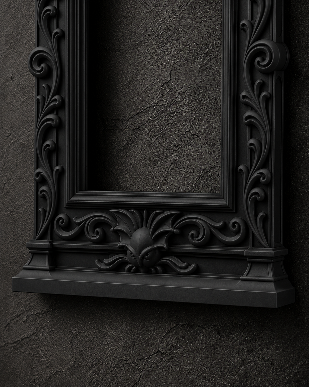 The Ledge Warden — Gargoyle Photo Frame, Gothic Cathedral Wall Frame