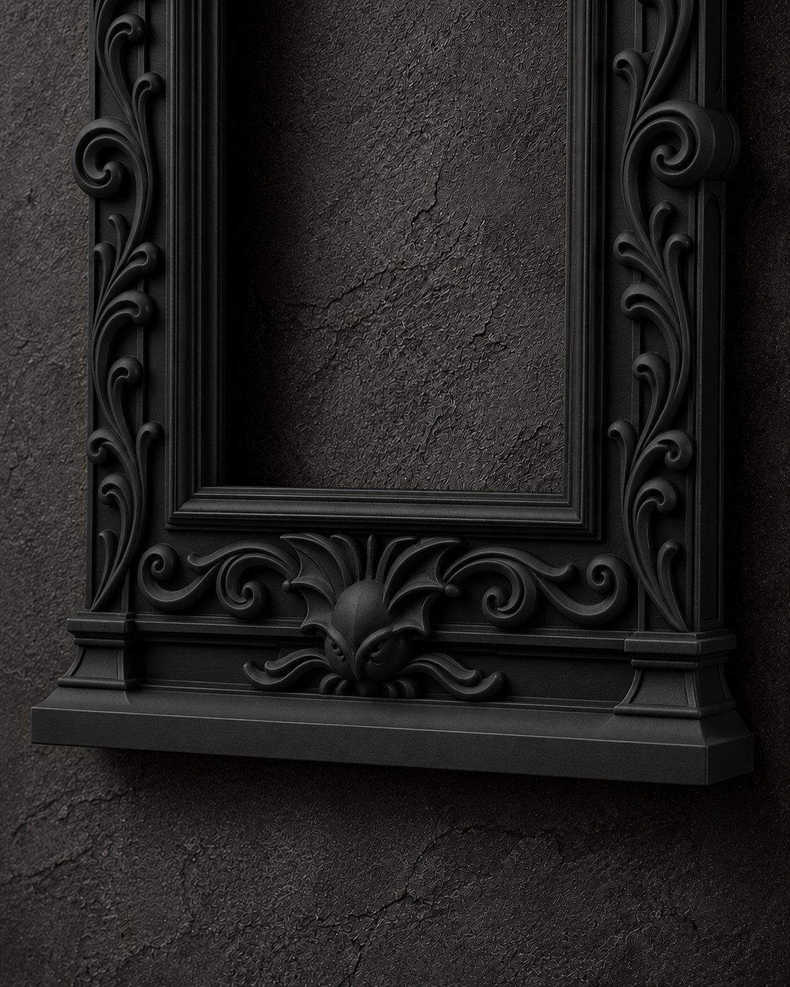 The Ledge Warden — Gargoyle Photo Frame, Gothic Cathedral Wall Frame